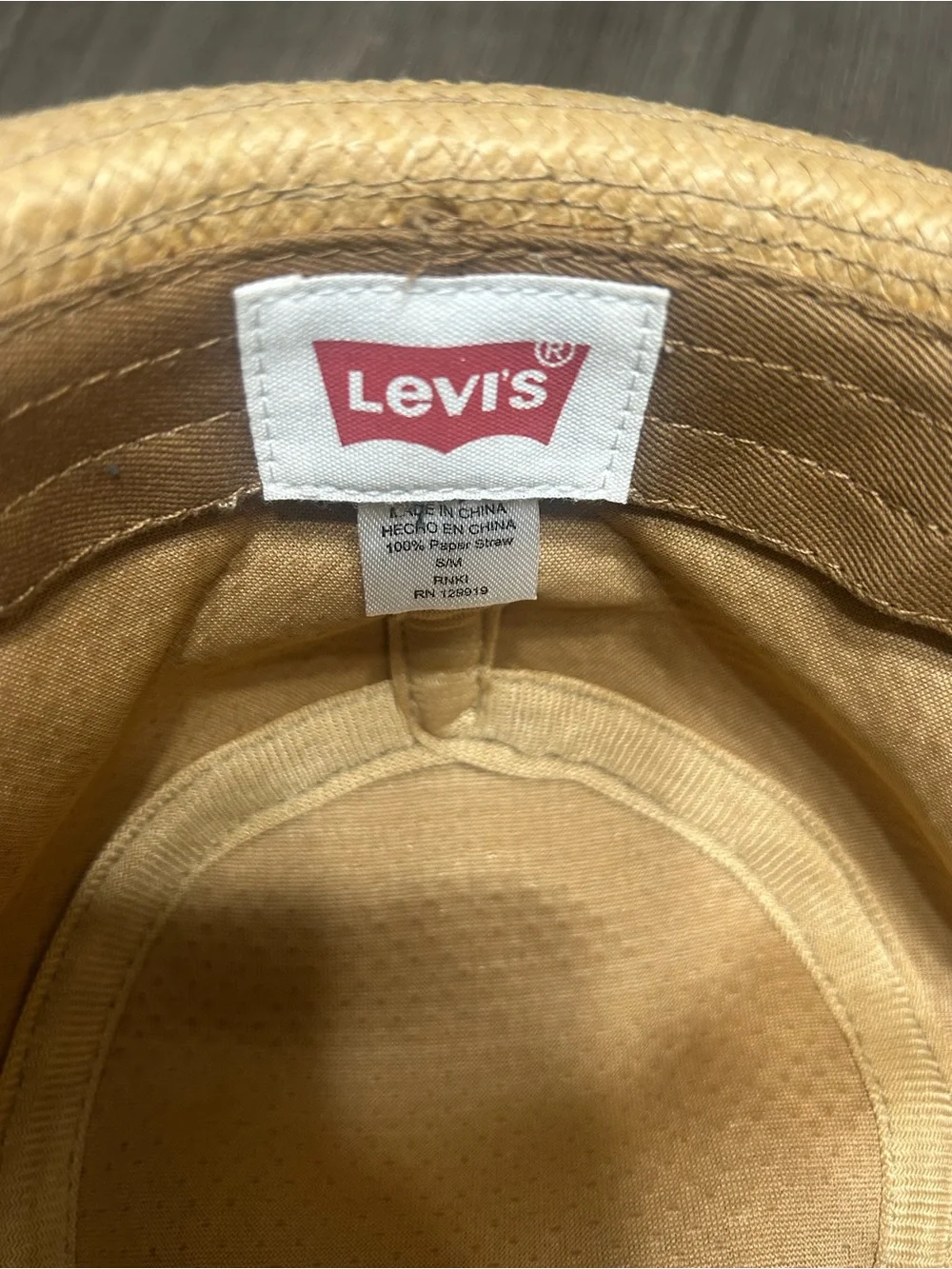 Levis Boys Classic Straw Fedora with Black Band Vacation Resort Dinner Hawaii